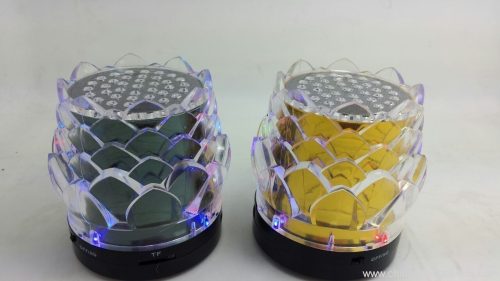 7 color flower tf card speaker