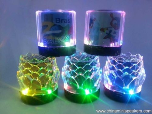 7 color flower tf card speaker