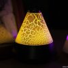 Colorful mini creative crack light cone night lamp bluetooth speaker