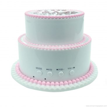Mini altoparlante di carina compleanno torta creativo con radio FM supporto USB/PC 2