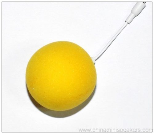 Gift Mini Portable Travel Music Sponge Ball Speaker with 3.5mm Audio Jack