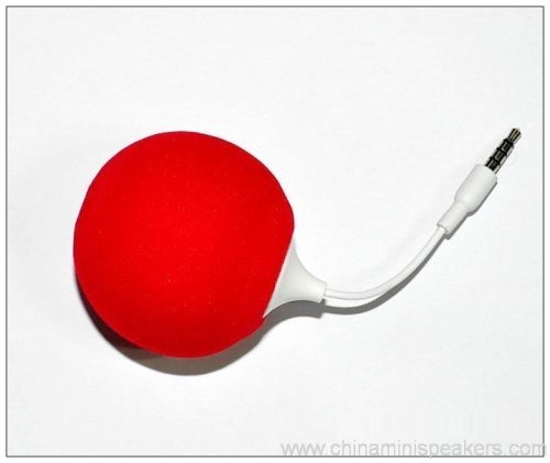 Gift Mini Portable Travel Music Sponge Ball Speaker with 3.5mm Audio Jack