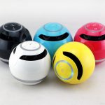 პორტატული ბურთულიანი უკაბელო მონო Bluetooth დინამიკი LED flash მიკროფონით
