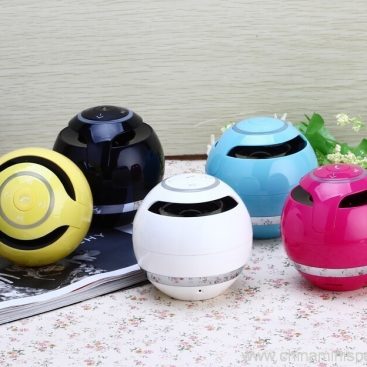 Portable ball wireless mono Bluetooth Speaker with led flash mic 5