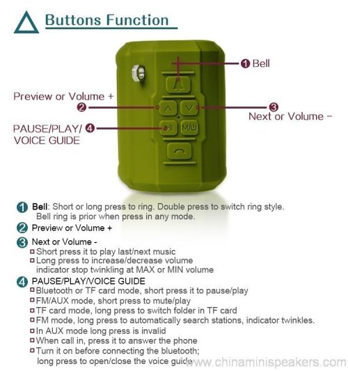 Portable wireless mini outdoor bluetooth speaker with carabiner 4 Portable Wireless Mini Outdoor Bluetooth Speaker with Carabiner
