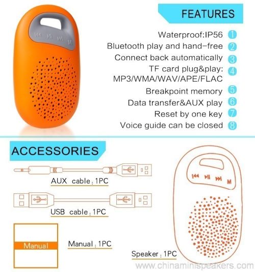 Super bass wireless mini sd card waterproof bluetooth speaker with USB 3 Super Bass Wireless Mini SD Card Waterproof Bluetooth Speaker with USB