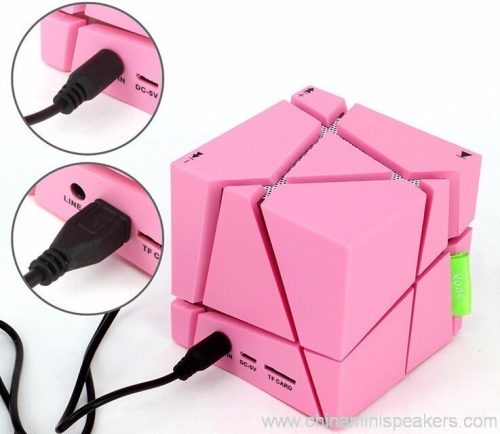 Cube super bass mini bluetooth speaker with fm radio 7 Cube Super Bass Mini Bluetooth Speaker with FM Radio
