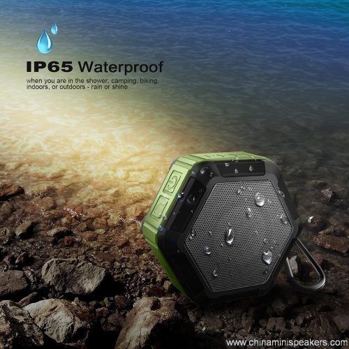 Hexagon shape Small Waterproof Wireless bluetooth speaker With Hook 10 Hexagon Shape Small Waterproof Wireless Bluetooth Speaker with Hook