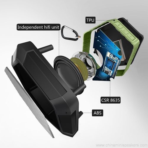 Hexagon shape Small Waterproof Wireless bluetooth speaker With Hook 2 Hexagon Shape Small Waterproof Wireless Bluetooth Speaker with Hook