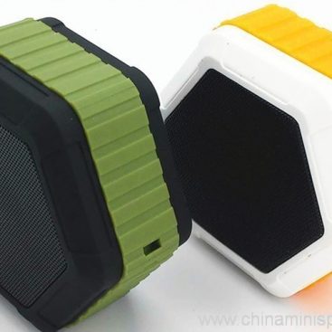 Hexagon shape Small Waterproof Wireless bluetooth speaker With Hook 3