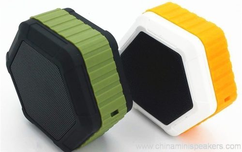 Hexagon shape Small Waterproof Wireless bluetooth speaker With Hook 3 Hexagon Shape Small Waterproof Wireless Bluetooth Speaker with Hook
