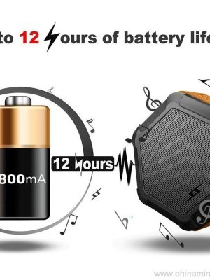 Hexagon shape Small Waterproof Wireless bluetooth speaker With Hook - Image 5