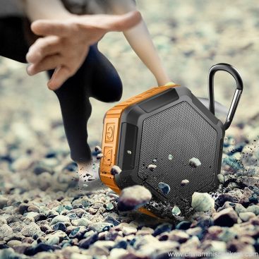 Hexagon shape Small Waterproof Wireless bluetooth speaker With Hook 7
