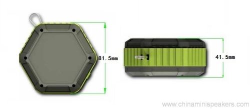 Hexagon shape Small Waterproof Wireless bluetooth speaker With Hook 9 Hexagon Shape Small Waterproof Wireless Bluetooth Speaker with Hook
