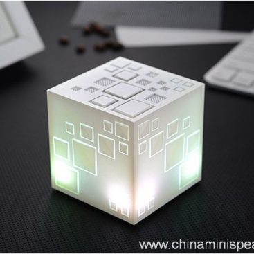 Led light cube wireless portable Bluetooth Speaker with TF Card FM Radio 6