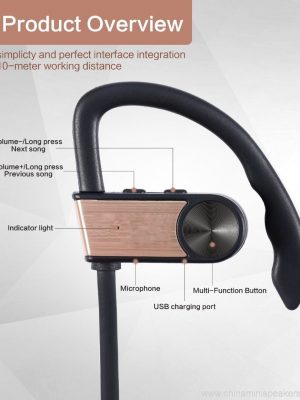 Wireless Bluetooth жак Bass Music Спорт IOS Android Smartphone үчүн Аудио жак - Сүрөт 4