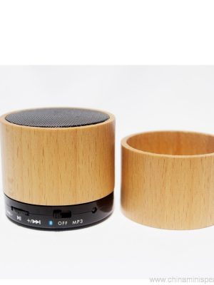 Wireless portable mini Wooden bluetooth speaker with fm radio - Image 7