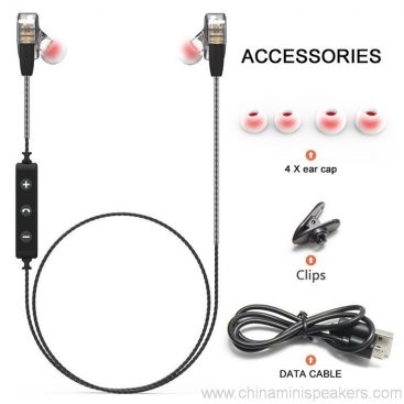 Mini transparent detachable cable sport earphones 7