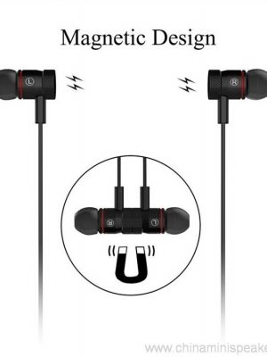 Professional DJ qualitas magnetis metalli in-auriculae ludo bluetooth earphone - Image 3