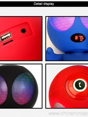 Belaidžio ryšio 1200mAh paskatino lemputė robotas formos usb garsiakalbis - Image 4