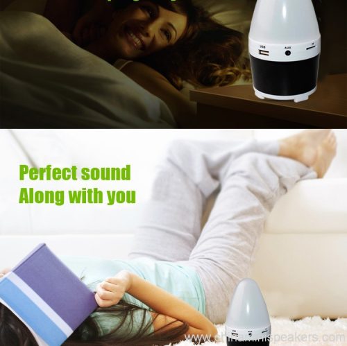 LED Bulb Bluetooth Speaker for Play Music, Phone Calls, Nightstand