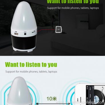 LED Bulb Bluetooth Speaker for Play Music, Phone Calls, Nightstand 4