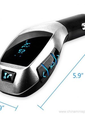 Bluetooth მანქანის ნაკრები სტერეო ტელეფონის ტელეფონი + TF ბარათის MP3 პლეერი + FM გადამცემი USB მანქანის სპიკერი - Image 8