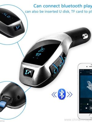 Bluetooth მანქანის ნაკრები სტერეო ტელეფონის ტელეფონი + TF ბარათის MP3 პლეერი + FM გადამცემი USB მანქანის სპიკერი - Image 7