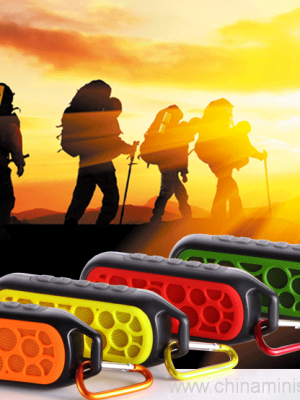 Водоотпорен надворешен безжичен Bluetooth-звучник со Carabiner - Слика 6