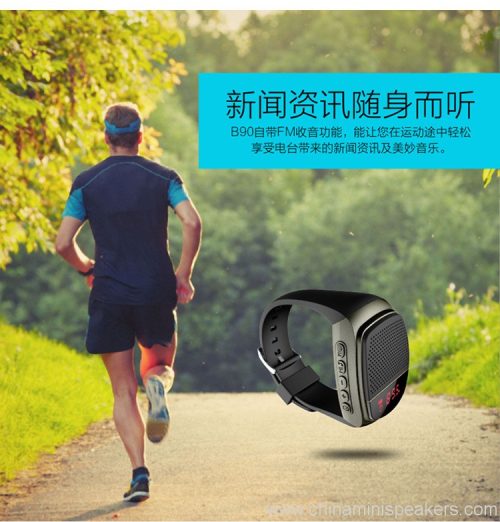Portable Built-in Bluetooth Speaker Watch with Radio